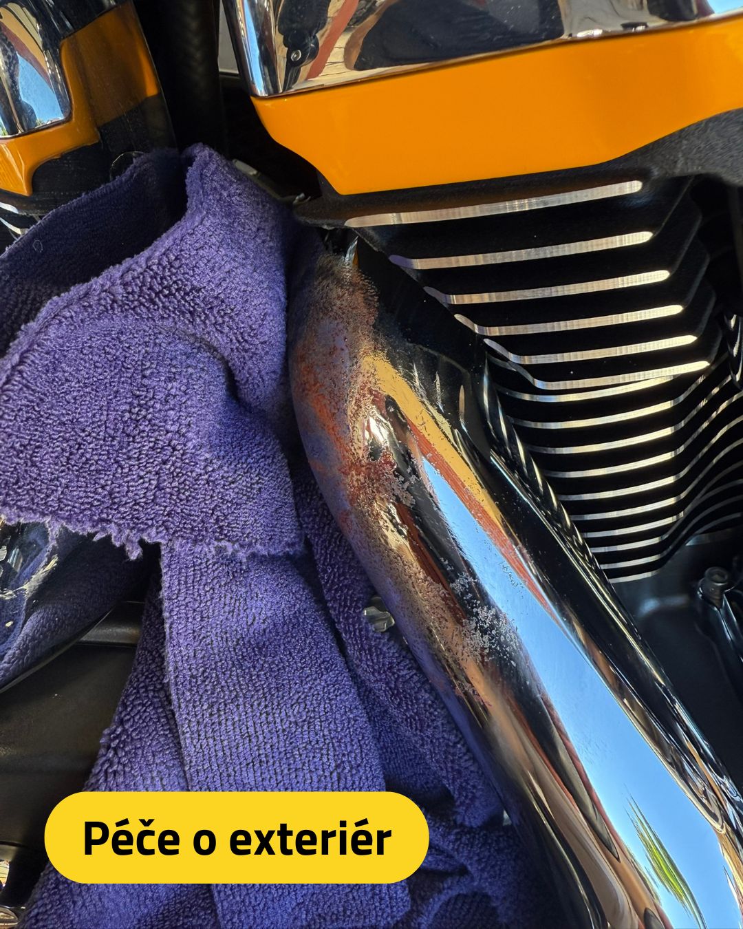 💨 Výfuk na Harley Davidson Fat Boy spálený o mikrovlákno?...